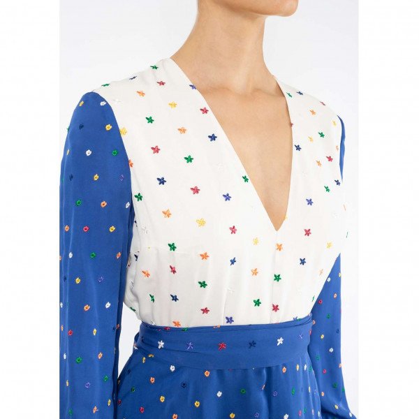 Dhela Embroidered Midi Dress