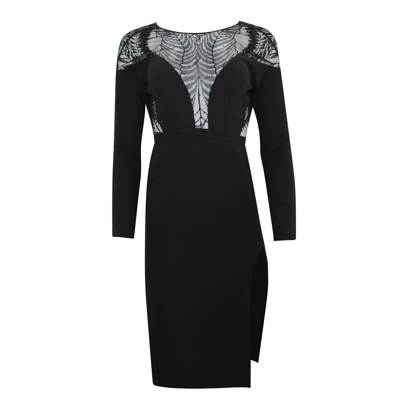 Gucci Lace Fern Long-Sleeve Dress