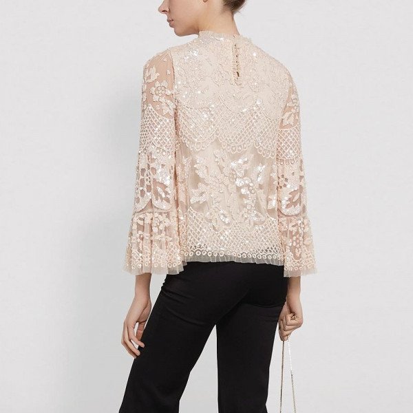 Needle & Thread Snowdrop Sequin Top
