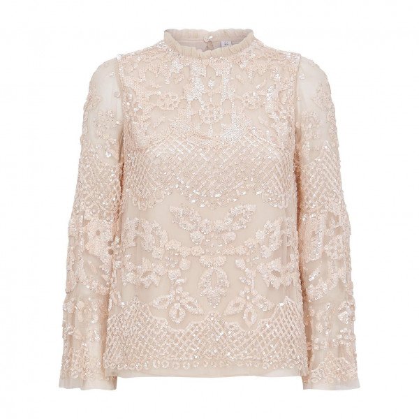Needle & Thread Snowdrop Sequin Top
