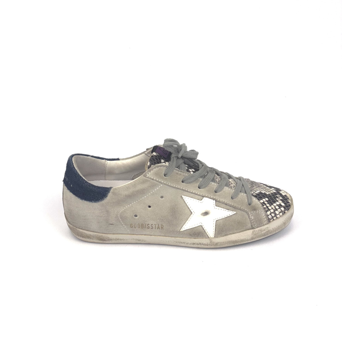 Golden Goose Super-Star Snake-Print Suede Sneakers