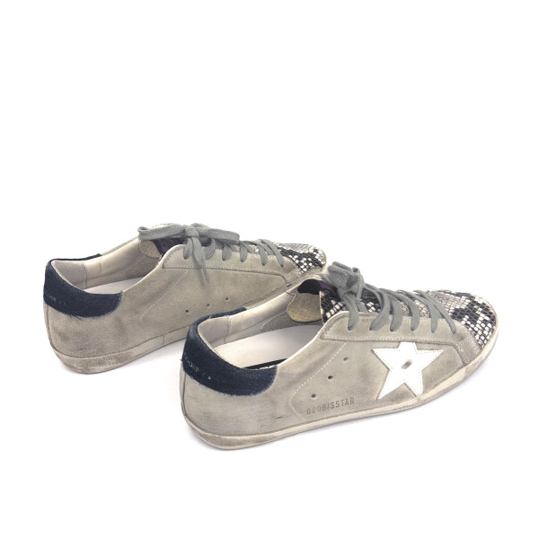 Golden Goose Super-Star Snake-Print Suede Sneakers