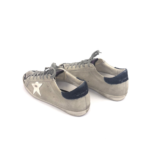 Golden Goose Super-Star Snake-Print Suede Sneakers