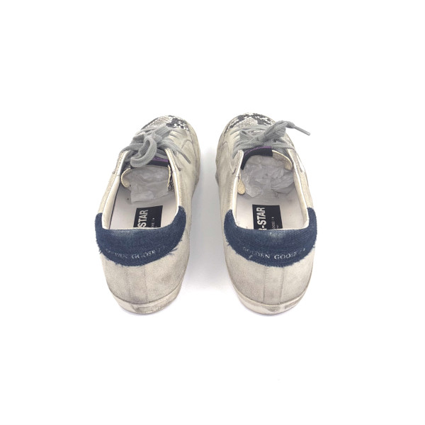 Golden Goose Super-Star Snake-Print Suede Sneakers