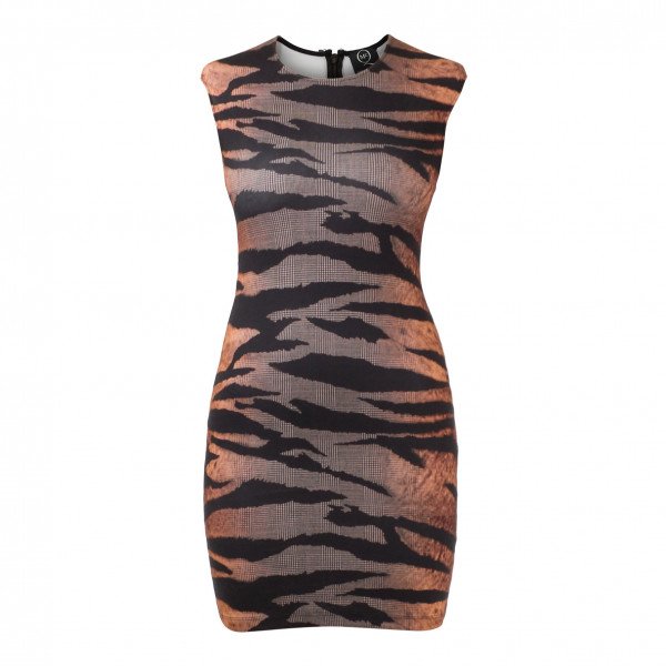 McQ Tiger Print Bodycon Dress