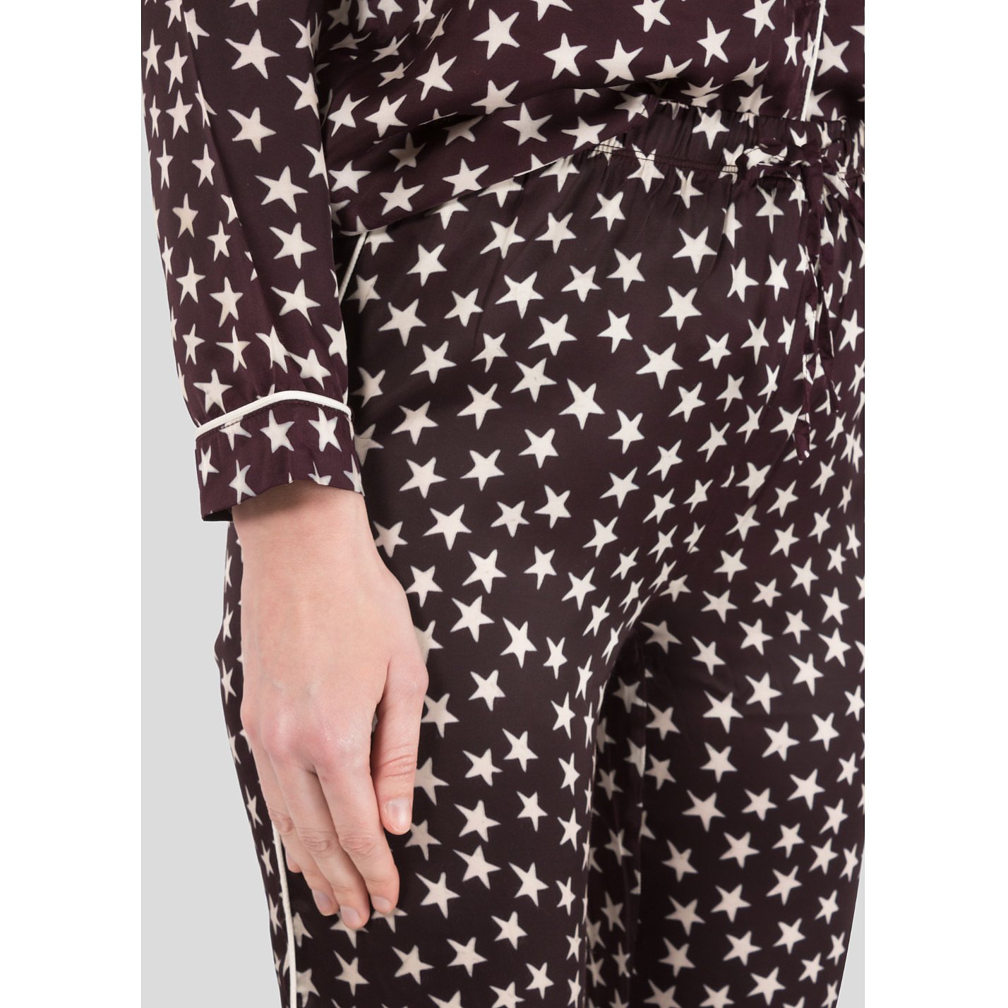 Uitgestorven sleuf in beroep gaan Rent Buy LOVE Stories Star Print Satin-Twill Pyjama Set | MY WARDROBE HQ