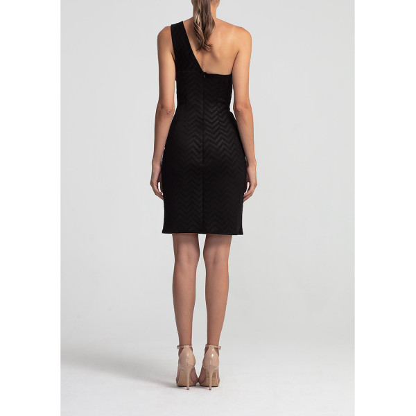 Barrus London One Shoulder Suedette Dress