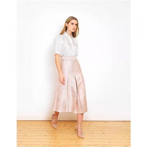 Lisou Eva Metallic Pastel Zig Zag Jacquard Skirt