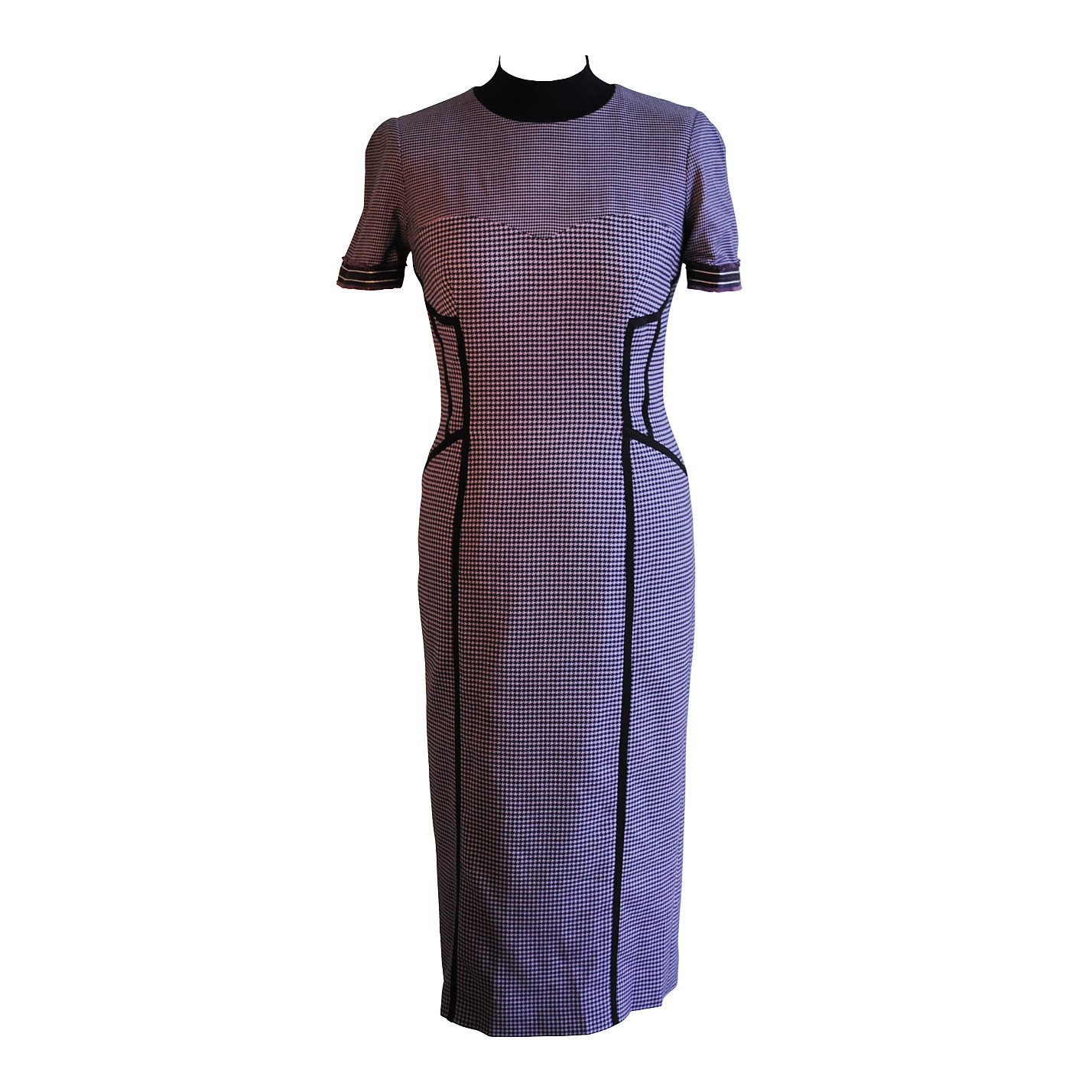 Amanda Wakeley Dogtooth Check Fitted Dress