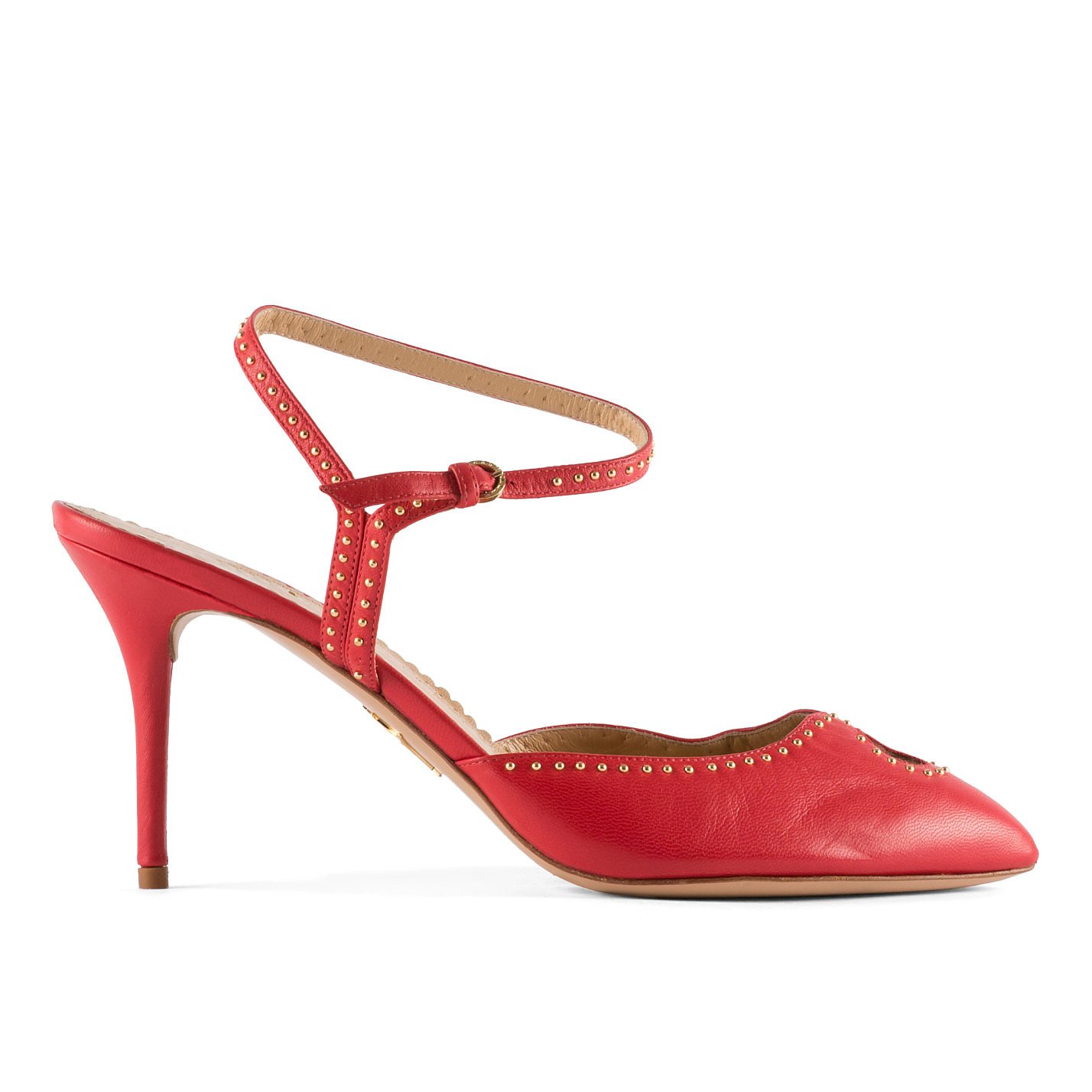 Charlotte Olympia Studded Leather Pumps