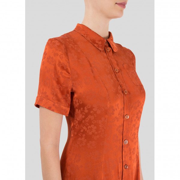Alexa Chung Floral Embroidered Shirt Dress