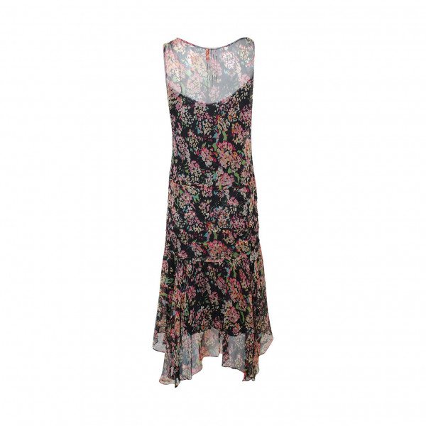 NICOLE FARHI Sleeveless Floral Chiffon Dress