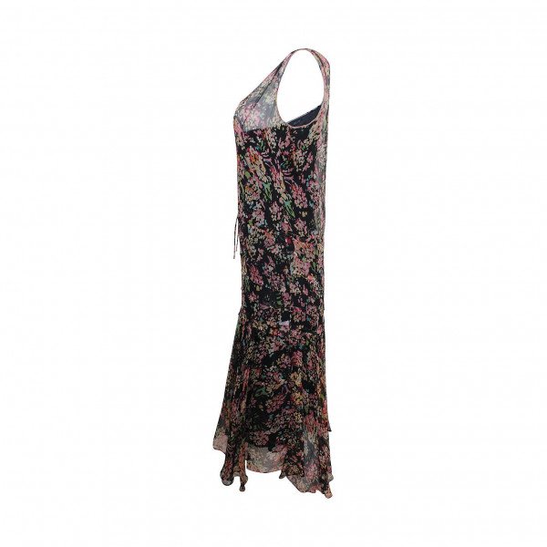 NICOLE FARHI Sleeveless Floral Chiffon Dress