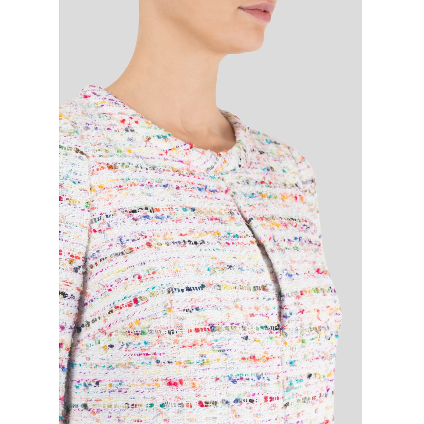 rainbow boucle shift dress