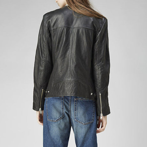 Isabel Marant Étoile Collarless Leather Biker Jacket