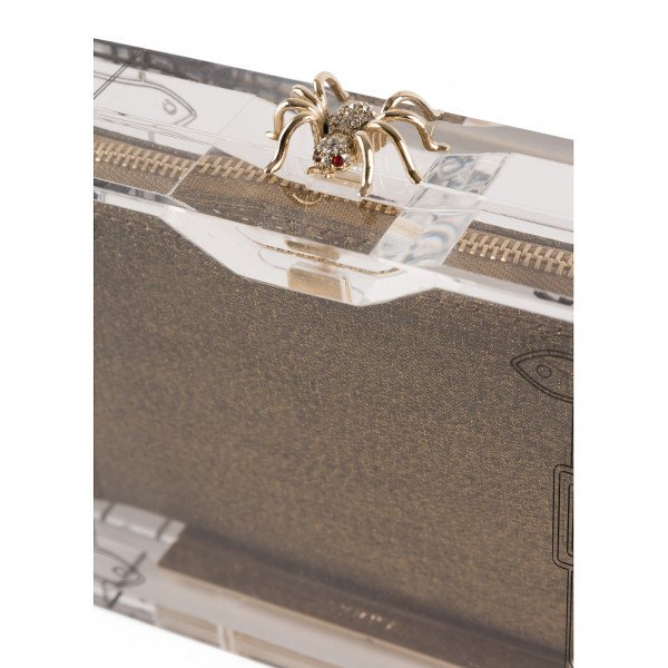 Charlotte Olympia Perspex Buckle Clutch