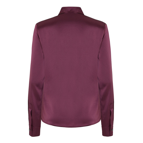 Serena Bute The New Serena Shirt - Prune Purple Plant Based Satin