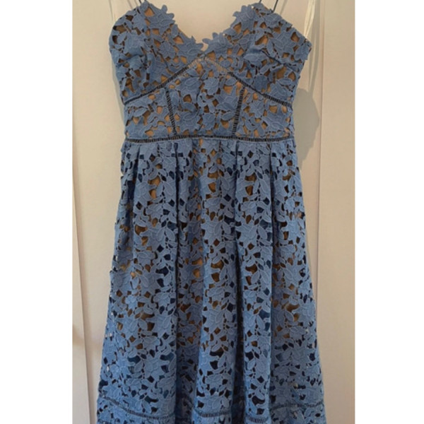 Self-Portrait Azaelea Cornflower Blue Lace Dress