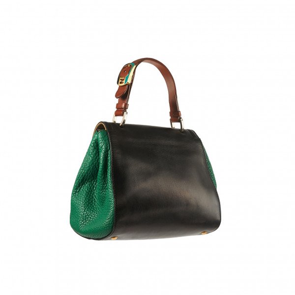 Fendi Silvana Top Handle Leather Shoulder Bag