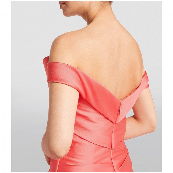 Monique Lhuillier Off-Shoulder Fishtail Gown