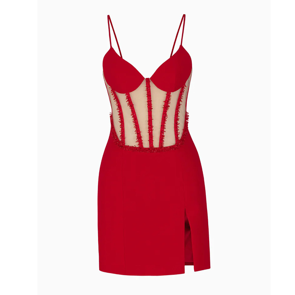 Barrus London Tulle Corset Mini Dress