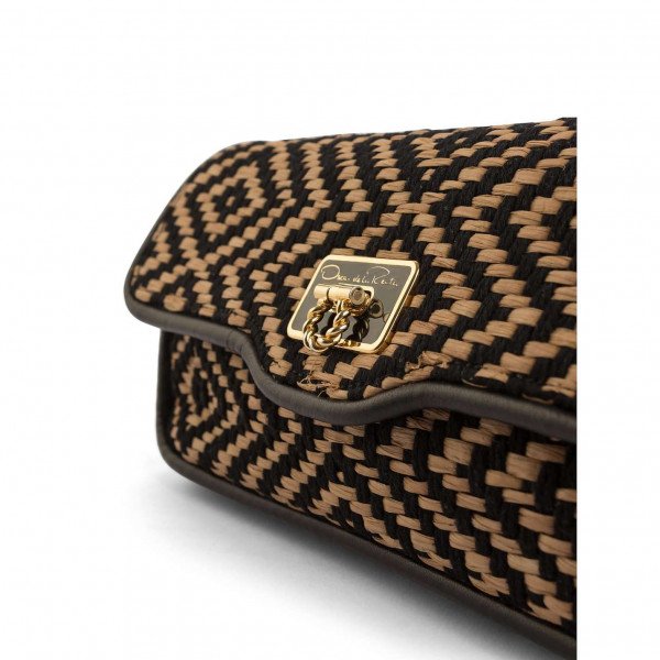 Oscar De La Renta Rattan Clutch Bag