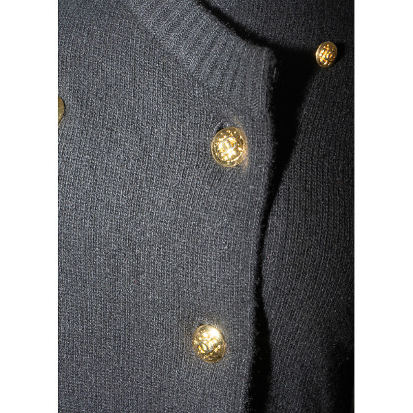 CHANEL Sweater Dress With Embossed Buttons