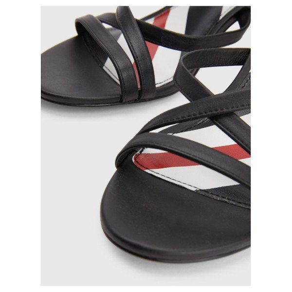 Tommy Hilfiger Strappy Kitten Heel Leather Sandals