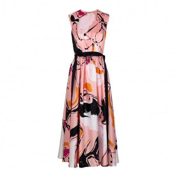 Roksanda Tibi Printed Silk-Satin Midi Dress