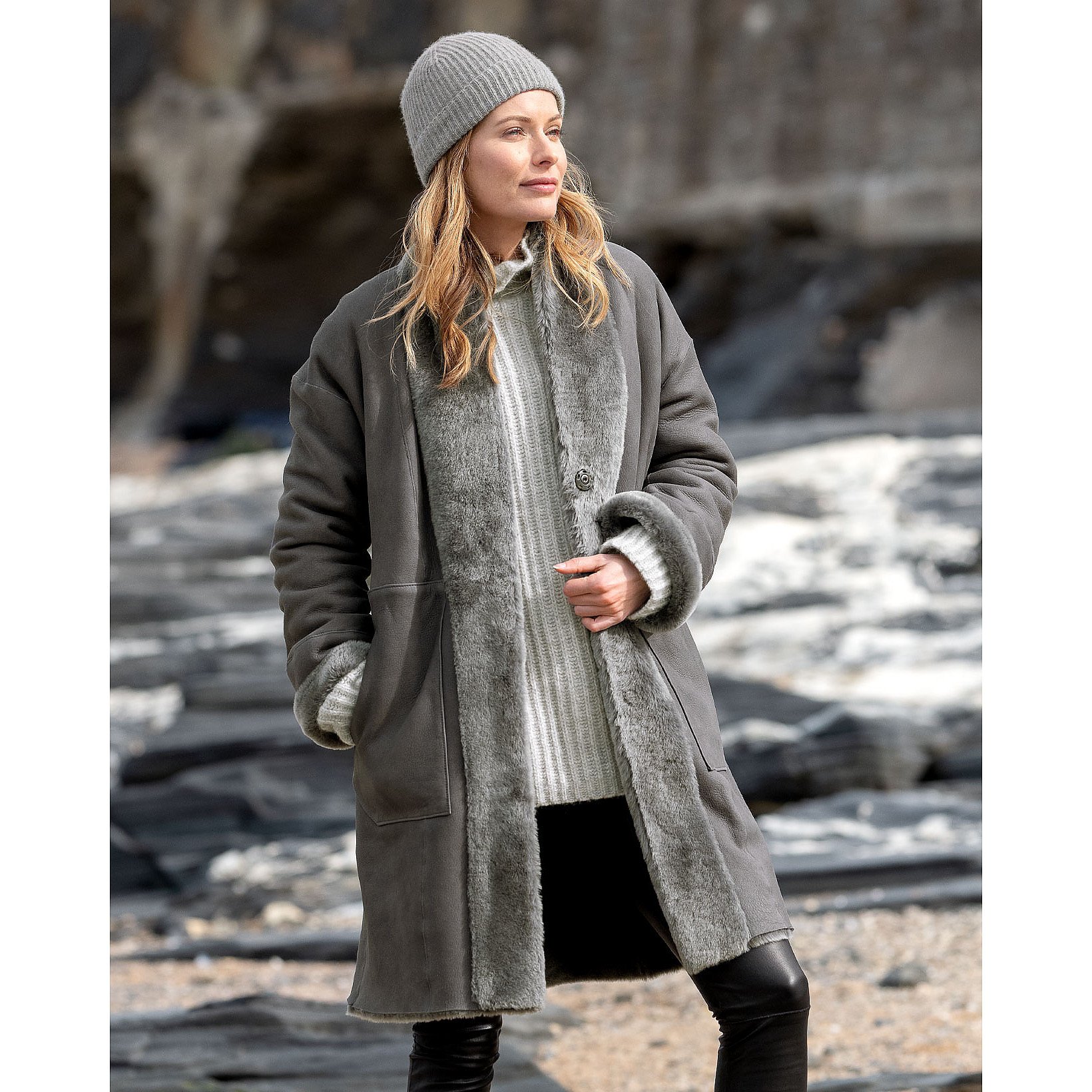 Rent Buy Celtic and Co Reversible Stand Collar Coat | MY WARDROBE HQ