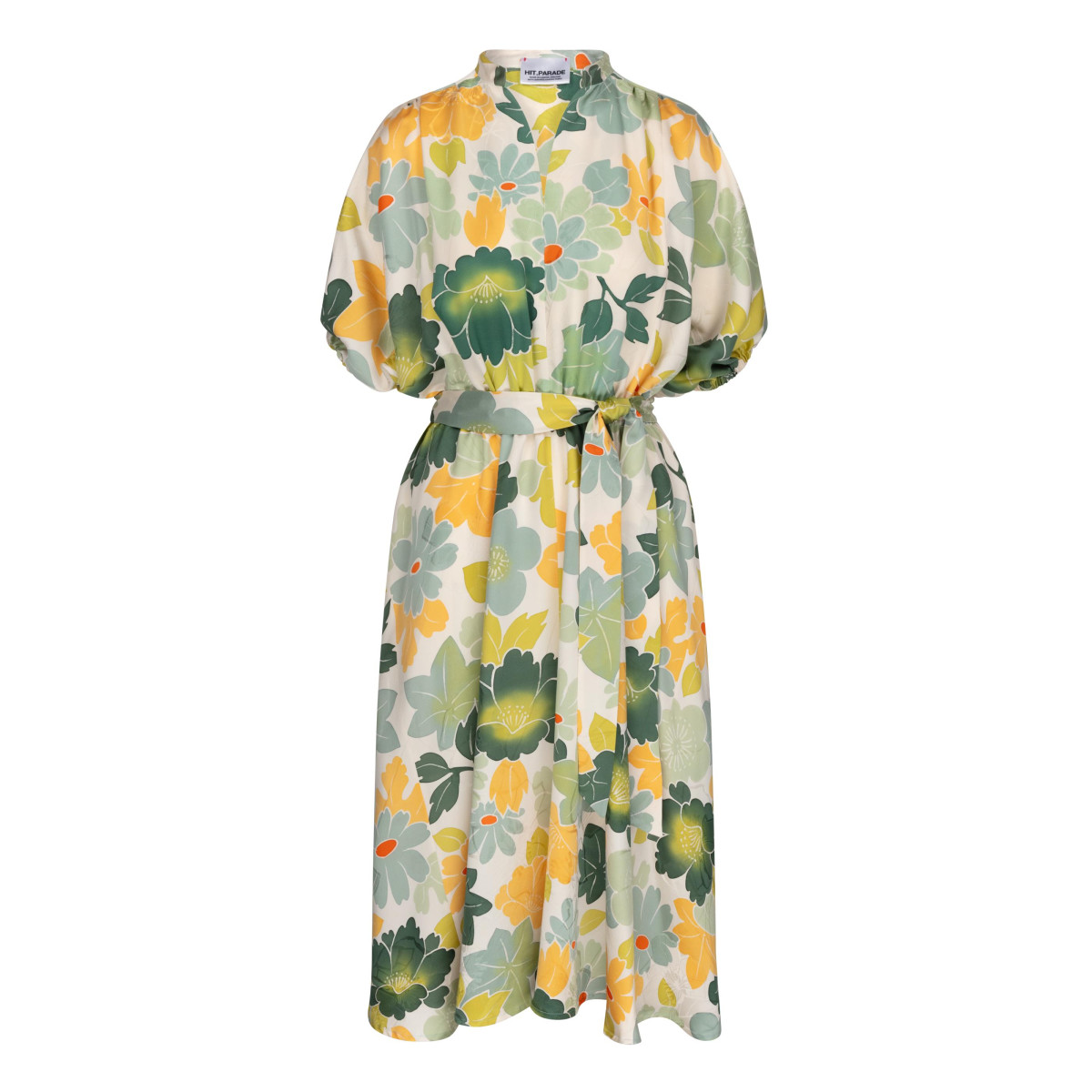 Hit Parade Chrysanthemum and Camelia Gloria Batwing Dress