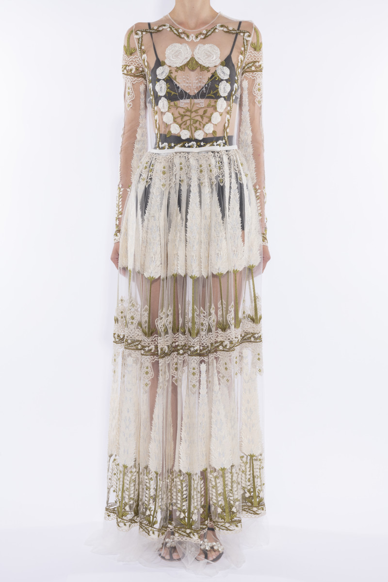 Giambattista Valli Embroidered sheer gown
