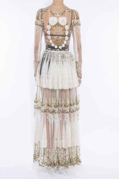 Giambattista Valli Embroidered sheer gown