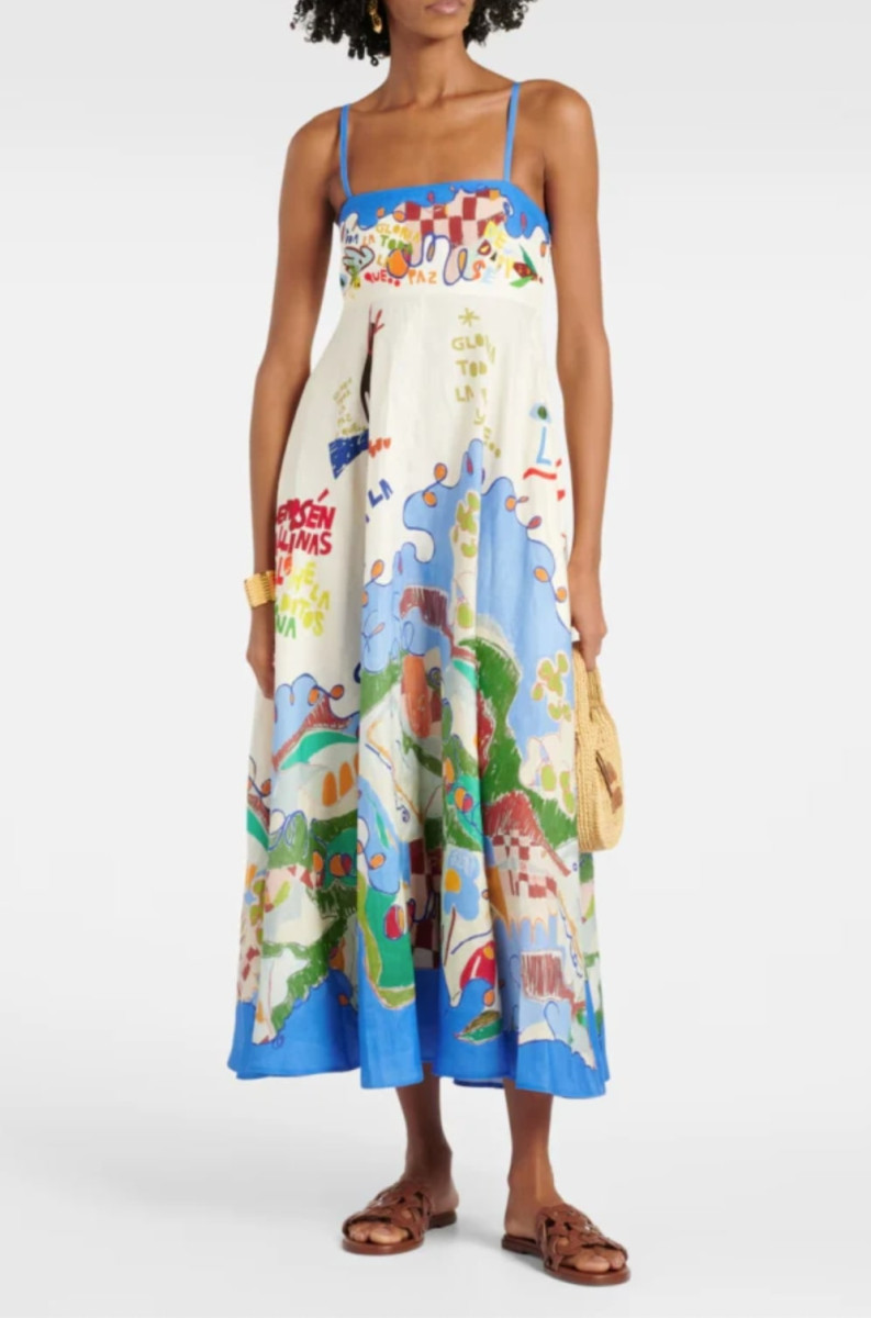 Alemais Alémais x Nadia Hernandez printed linen maxi dress