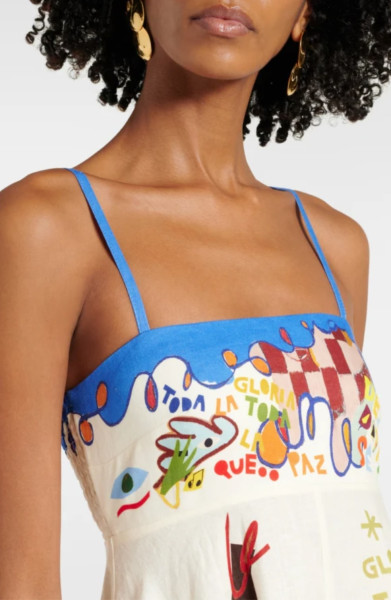 Alemais Alémais x Nadia Hernandez printed linen maxi dress