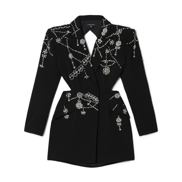 Karen Millen Crystal Embellished Cady Blazer Dress
