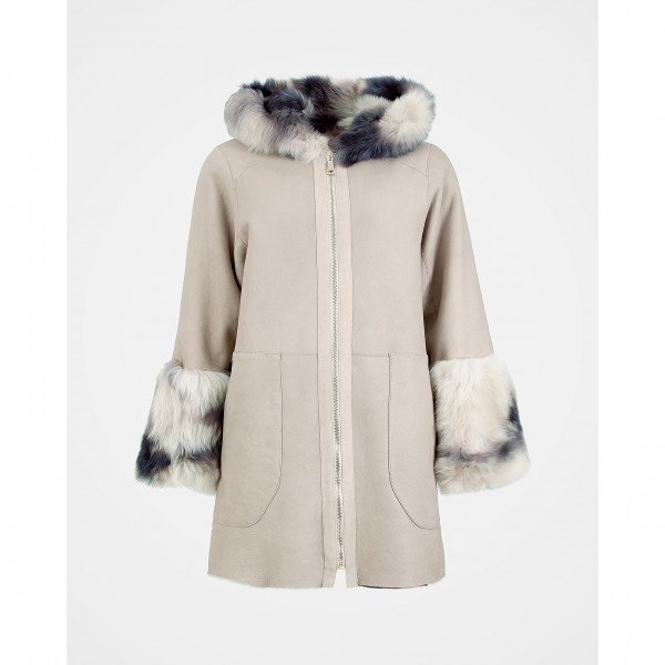 Rent Buy Celtic and Co Handprinted Sheepskin Parka MY WARDROBE HQ