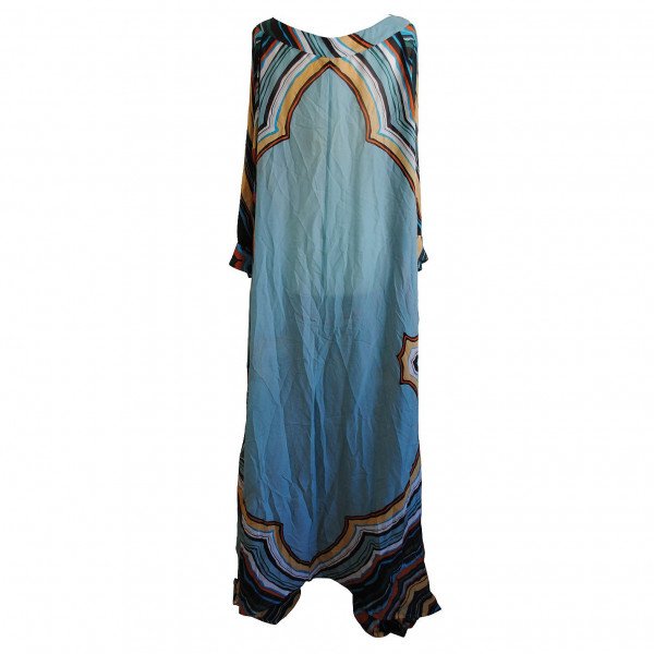 Dhela V-Neck Silk Kaftan Gown