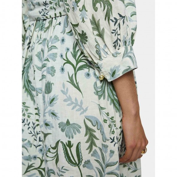 Jigsaw Botanist Floral Linen Dress