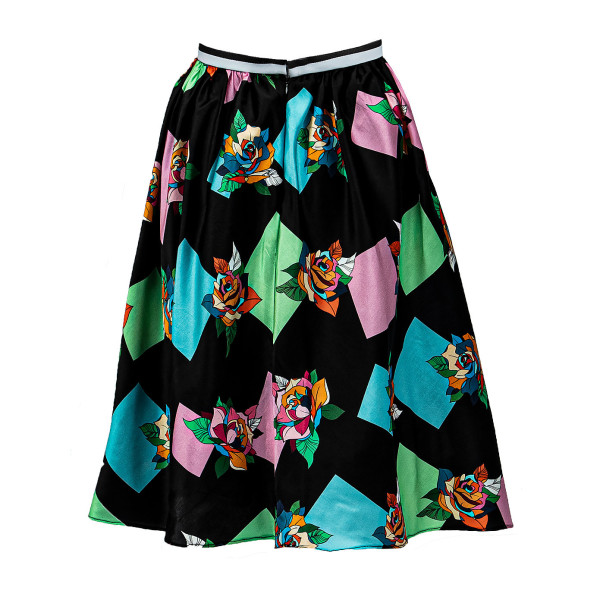 JU-NNA Rhiannon - Gathered Floral Print Skirt