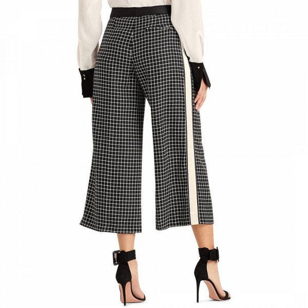 Amanda Wakeley Check Wide Culotte Trousers