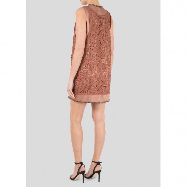 No.21 Lace Crystal Embellished Mini Dress