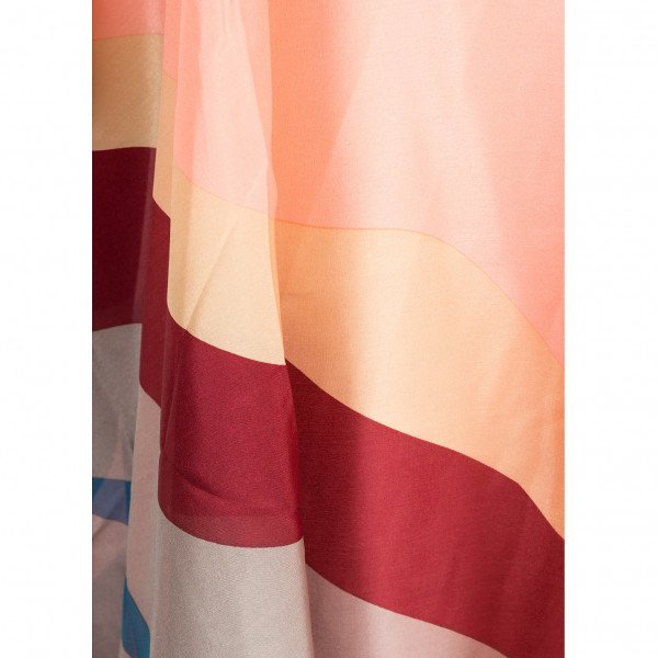 Dhela Striped Silk-Chiffon Tunic Dress