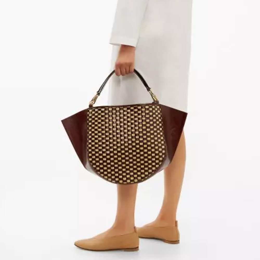 Wandler Mia Large Woven Leather Tote Bag