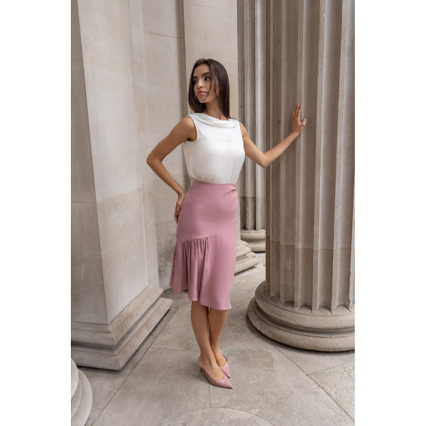 FEMPONIQ Ruched Asymmetrical Skirt