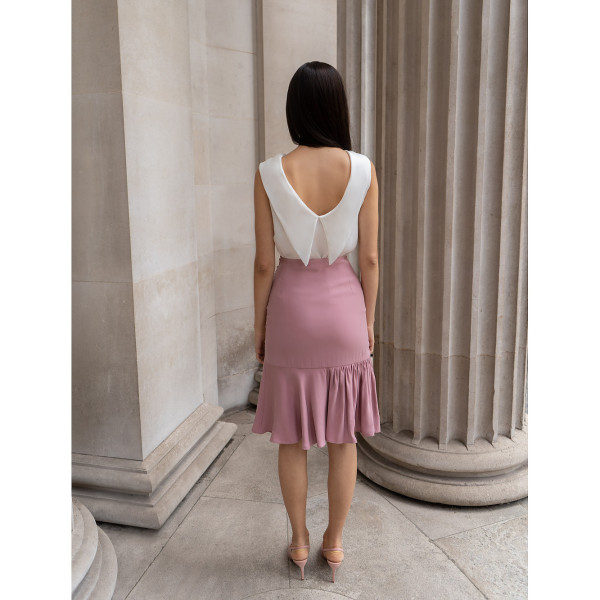 FEMPONIQ Ruched Asymmetrical Skirt