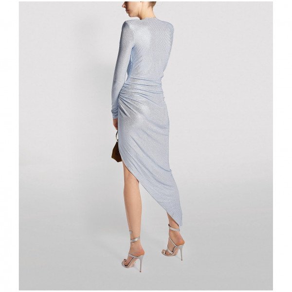 Alexandre Vauthier Crystal-Embellished Ruched Gown
