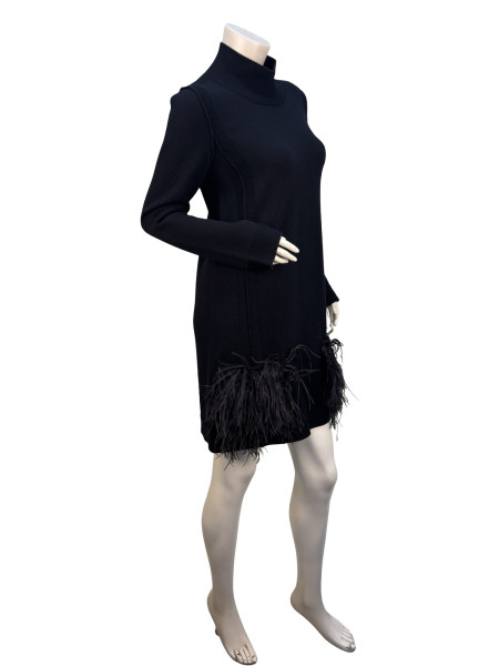 Louis Vuitton Black Knitted Midi Dress