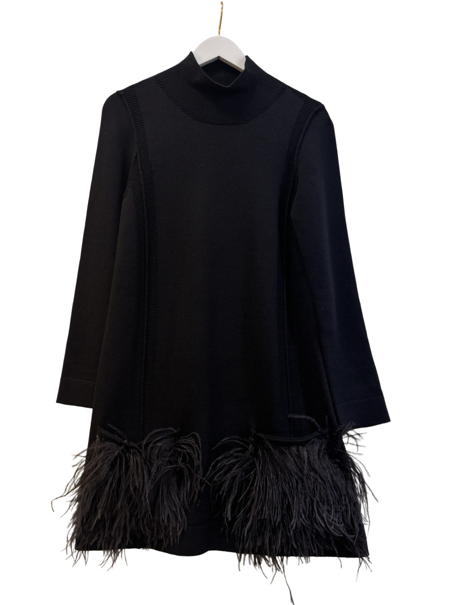 Louis Vuitton Black Knitted Midi Dress