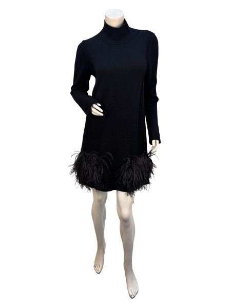 Louis Vuitton Black Knitted Midi Dress